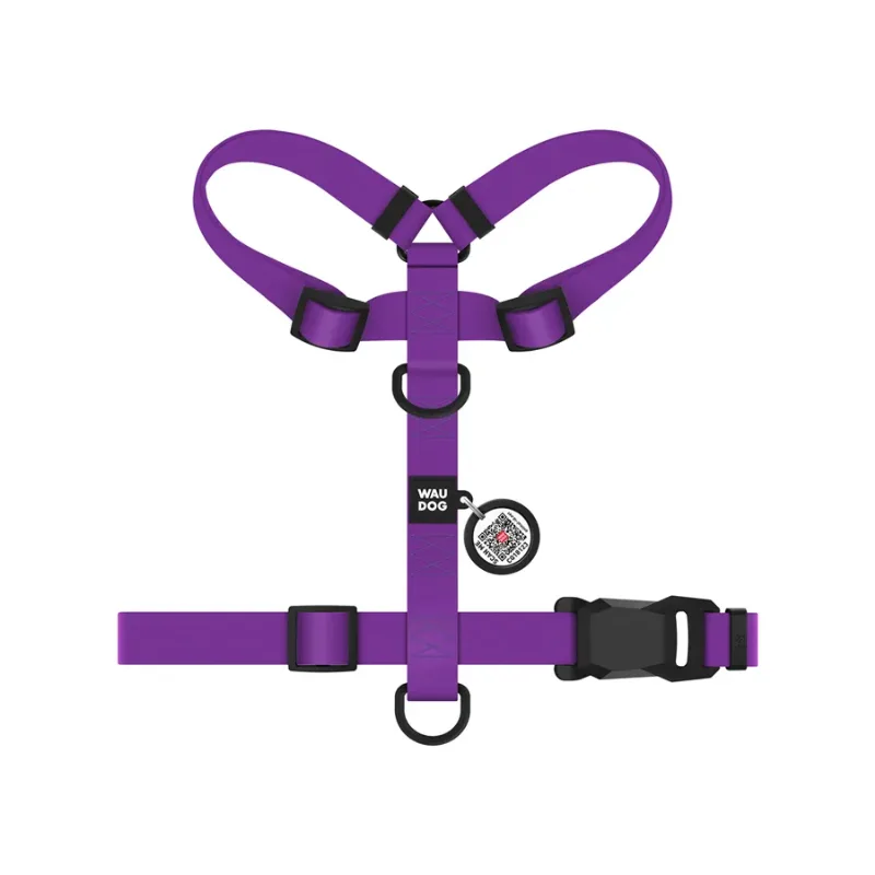 Шлея для собак водостійка анатомічна Н-подібна, S, фіолетовий WAUDOG Magnet Harness