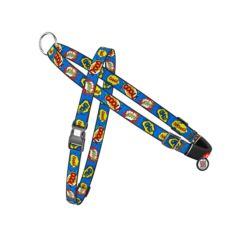 Шлея для собак быстросъемная «ВАУ», M WAUDOG Nylon Harness WOW