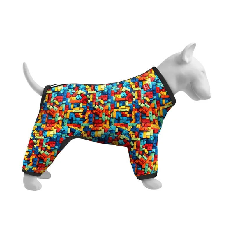 Вітровка для собак «Блоки», S35 WAUDOG Clothes Dog Windbreaker Blocks
