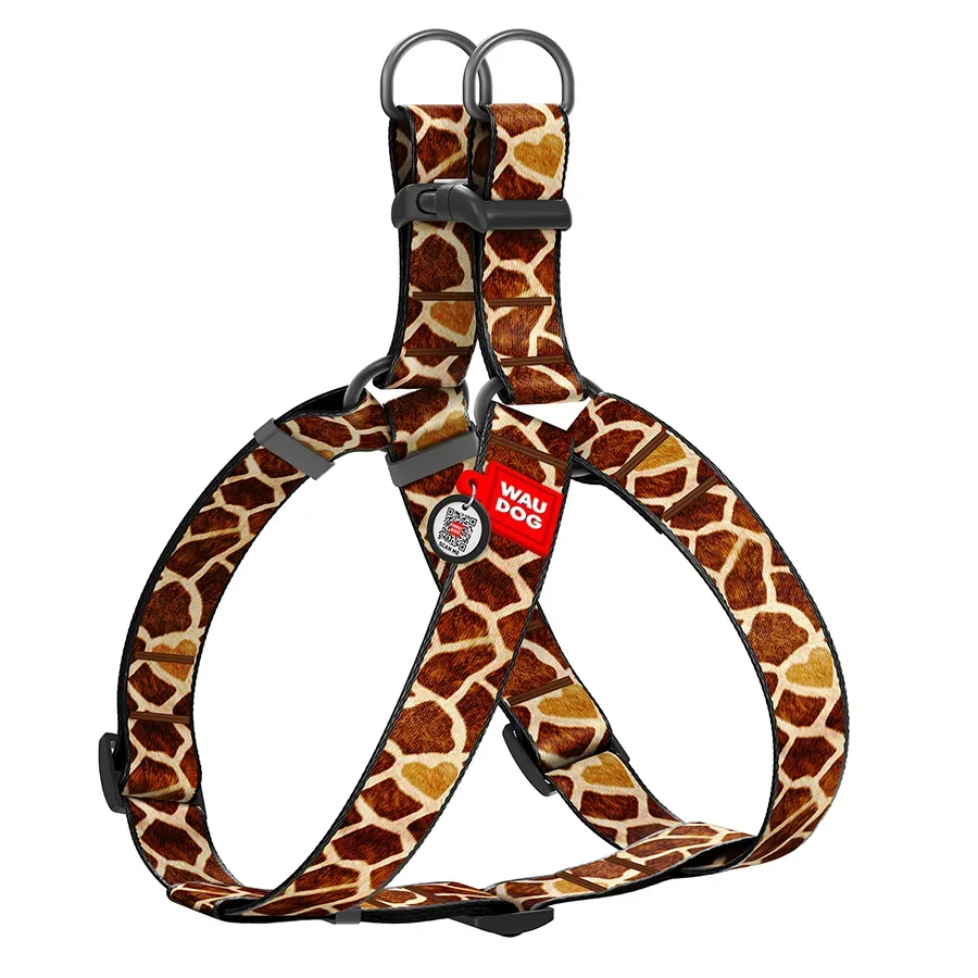 Шлея для собак «Жираф», XL WAUDOG Nylon Harness Giraffe