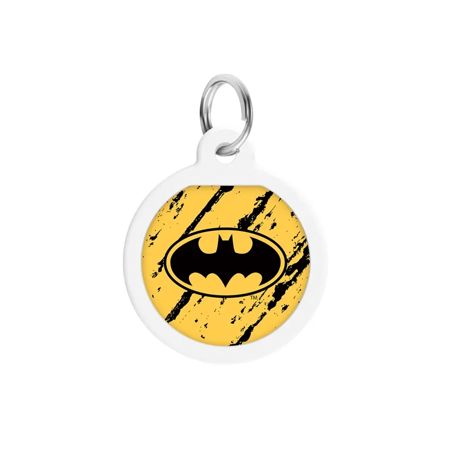 Адресник для собак і котів металевий, коло «Бетмен ескіз», S WAUDOG Smart ID Tag Batman Sketch