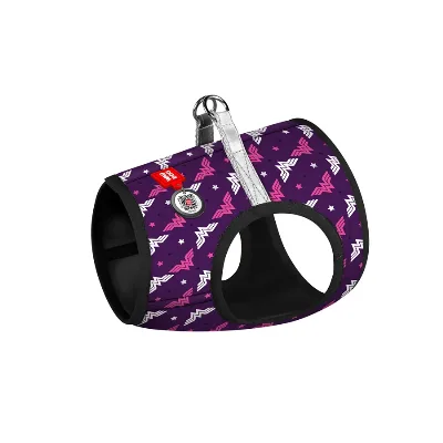 Шлея для собак м'яка «Диво-жінка фіолет», S1 WAUDOG Clothes Soft Harness Wonder Woman Violet