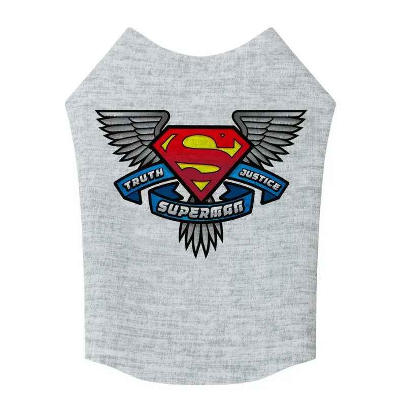 Майка для собак «Супермен, правда, справедливость», XS30 WAUDOG Clothes Dog T-Shirt Superman Truth Justice