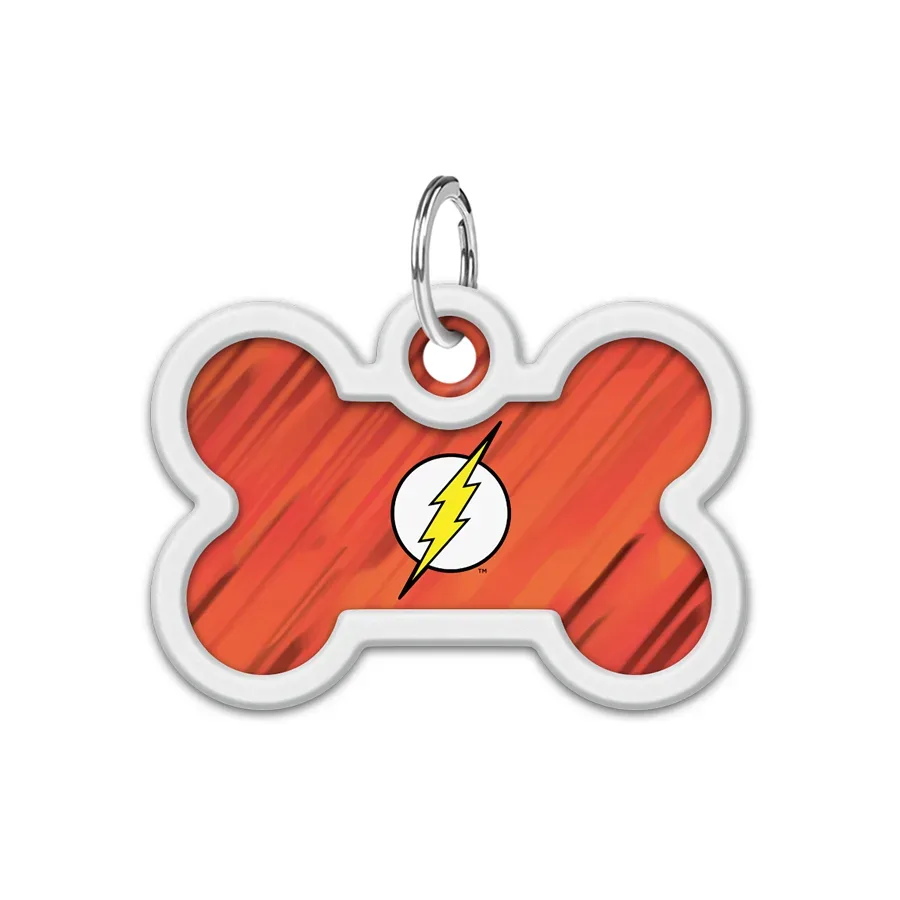 Адресник для собак и котов металлический, кость «Флеш лого», M WAUDOG Smart ID Tag Flash Logo