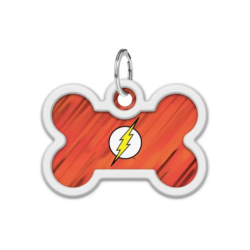Адресник для собак и котов металлический, кость «Флеш лого», M WAUDOG Smart ID Tag Flash Logo
