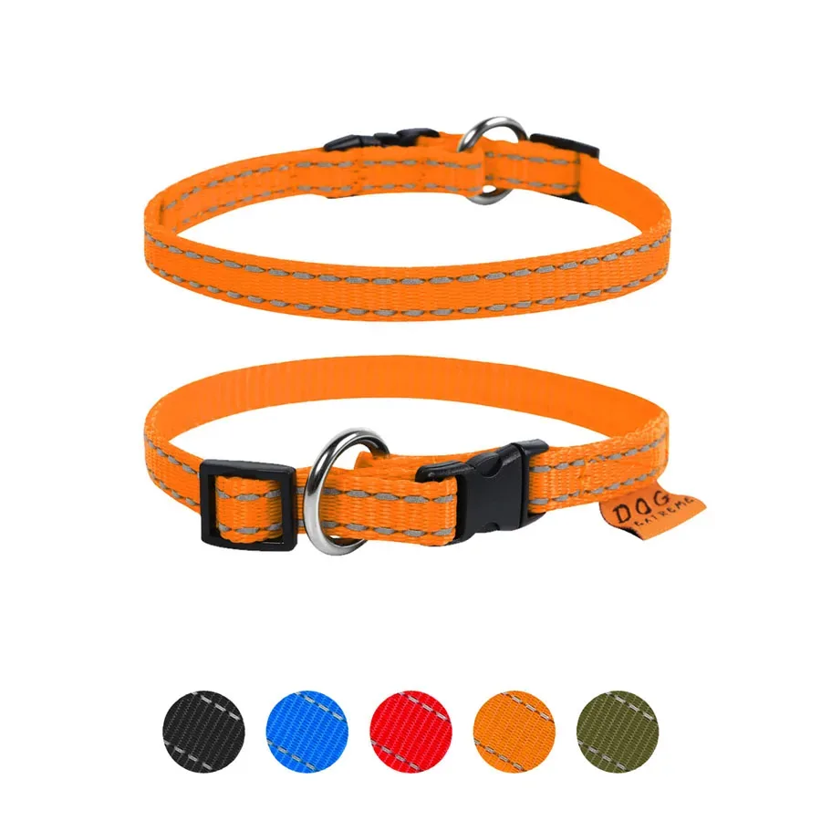 Нашийник з нейлону регульований, XS, помаранчевий Dog Extreme Collar