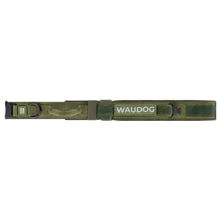Ошейник с ручкой тактический для собак, M, хаки WAUDOG PRO Collar