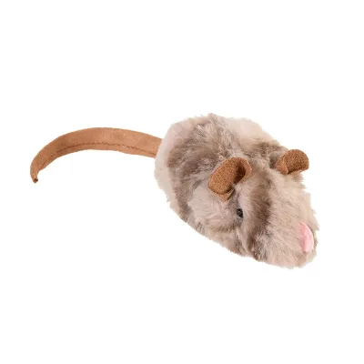 Игрушка для котов Мышка со звуковым чипом, искусственный мех, 13 см GiGwi Melody chaser Mouse Sound Chip Toy