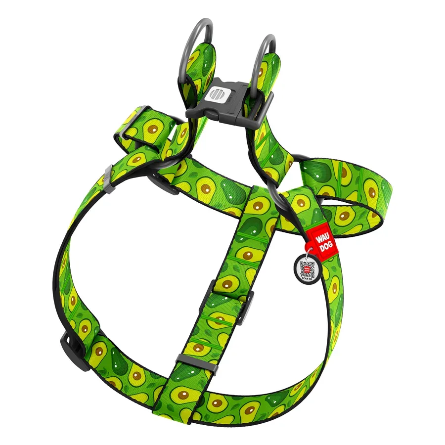 Шлея для собак «Авокадо», XL WAUDOG Nylon Harness Avocado