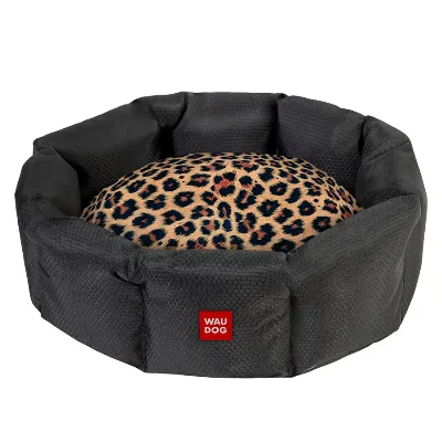 Лежанка для собак «Леопард», S WAUDOG Relax Pet Bed with Cushion Leopard