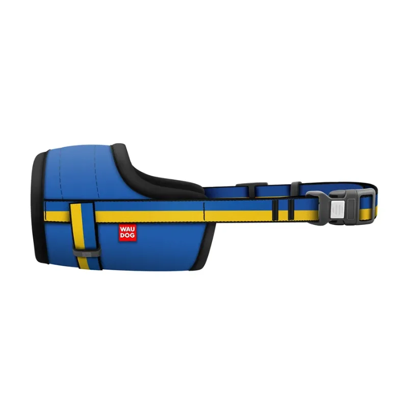 Намордник для собак, О 35-43 см «Colors of freedom», XL WAUDOG Nylon Muzzle Colors of Freedom