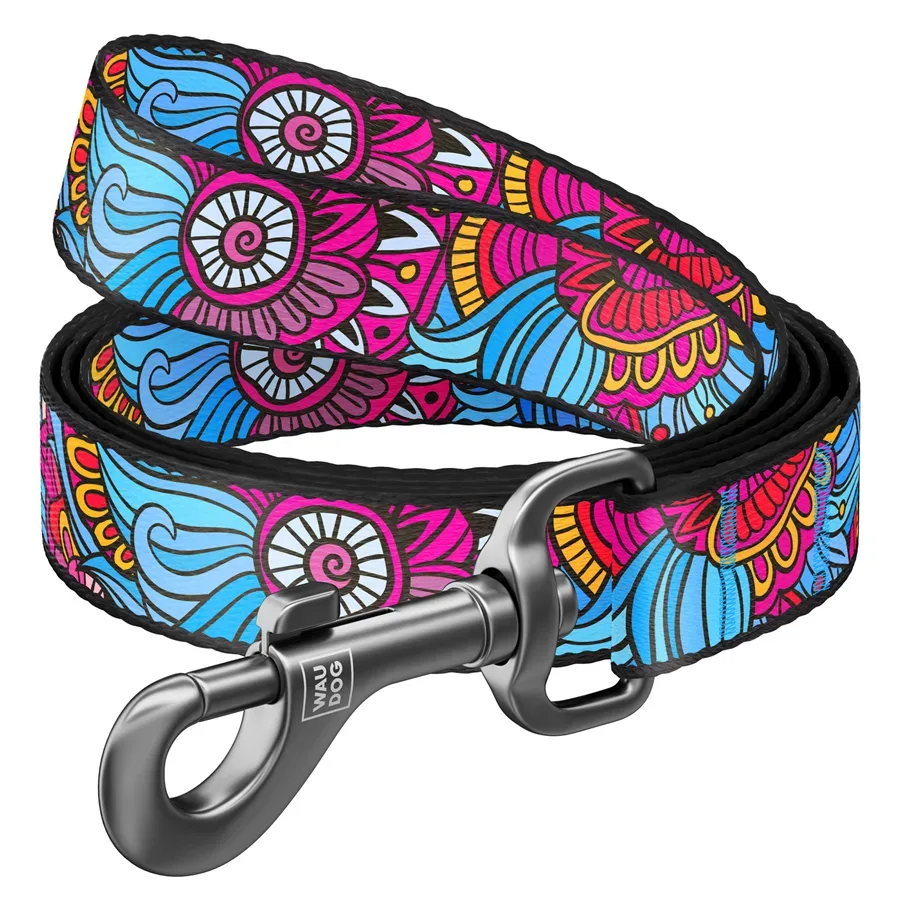 Повідець для собак нейлоновий «Літо», M WAUDOG Nylon Leash Summer