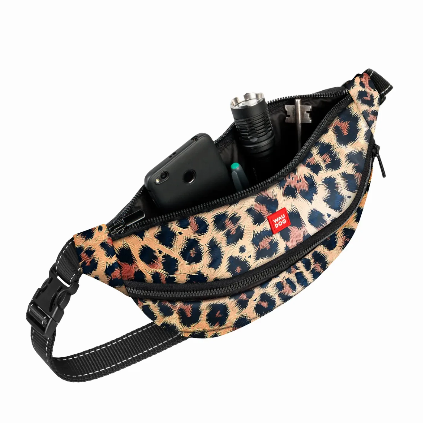 Поясна сумка-бананка, розмір 33*17*10 см «Леопард» WAUDOG Family Waist Bag Leopard