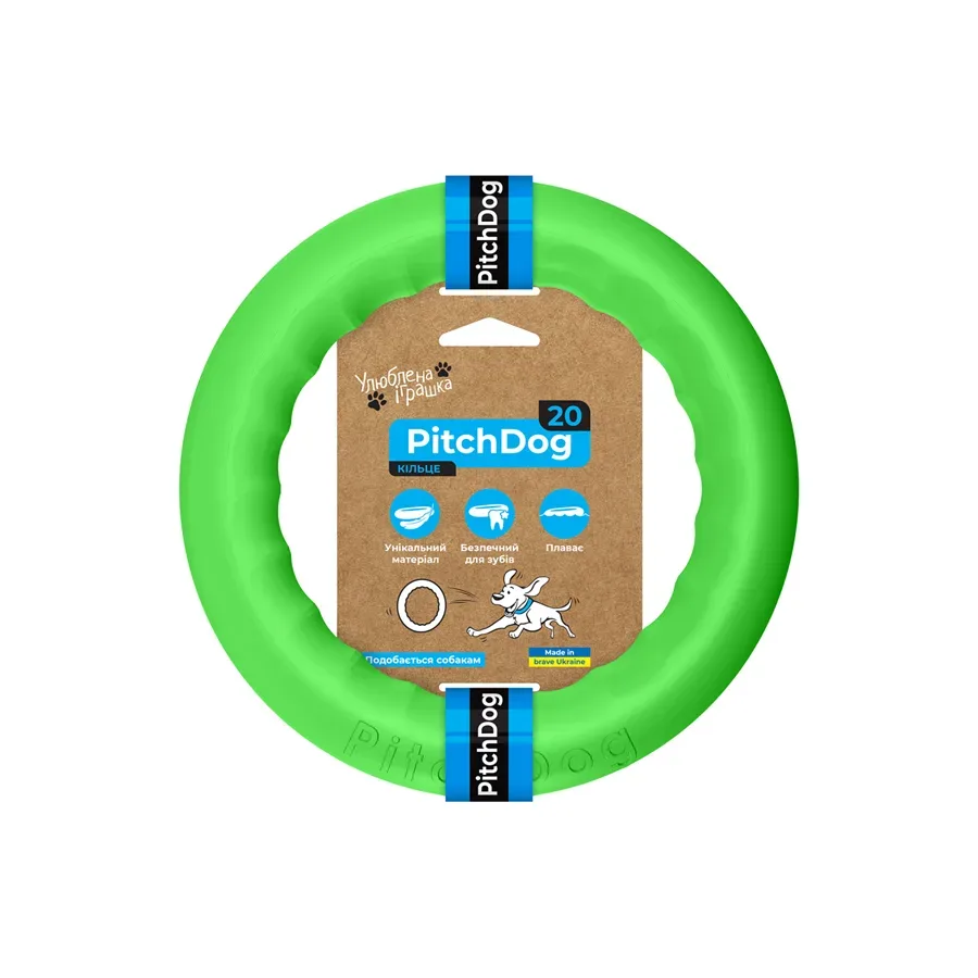Кольцо для апортировки 20, салатовый PitchDog Fetch Ring