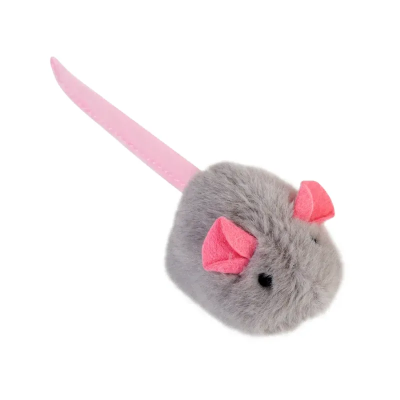 Іграшка для котів Мишка з електронним чипом, штучне хутро, 6 см GiGwi Melody chaser Mouse Sound Chip Toy