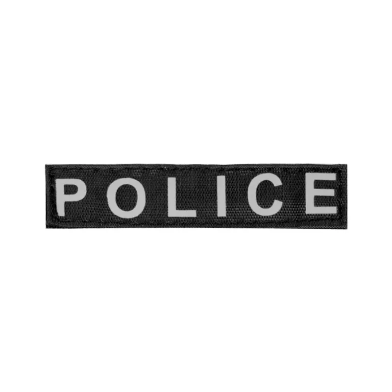 Змінний надпис "POLICE" великий для шлеї "POLICE" 3-4 розміру, №4, чорний Dog Extreme Police Harness Patch