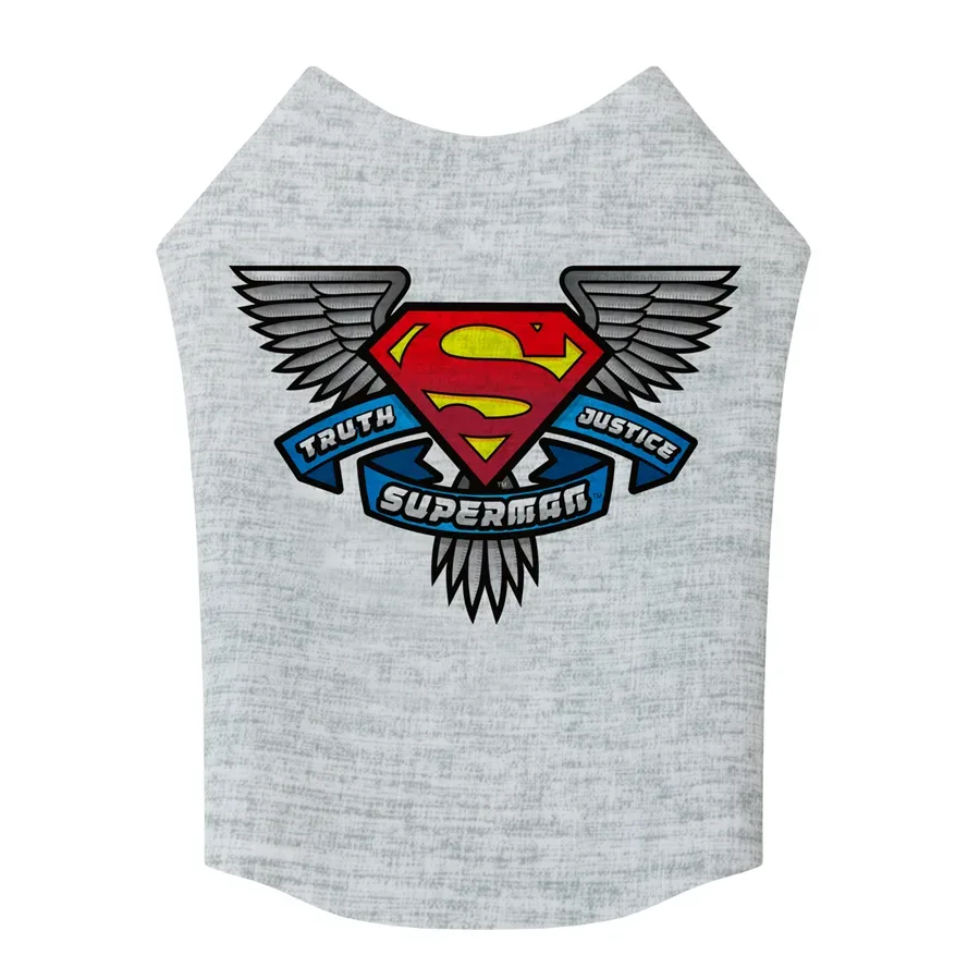 Майка для собак «Супермен, правда, справедливость», S40 WAUDOG Clothes Dog T-Shirt Superman Truth Justice