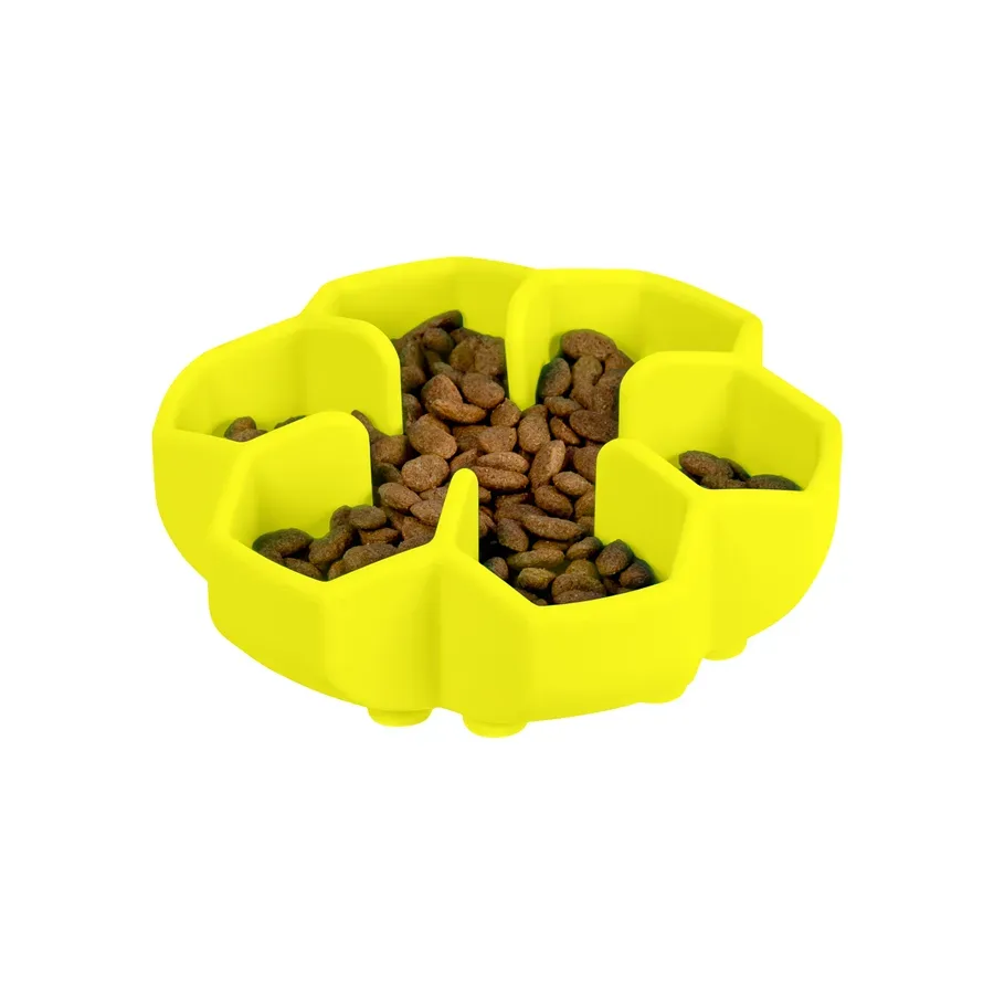Миска для медленного кормления, 450 мл, желтый WAUDOG Silicone Bowl