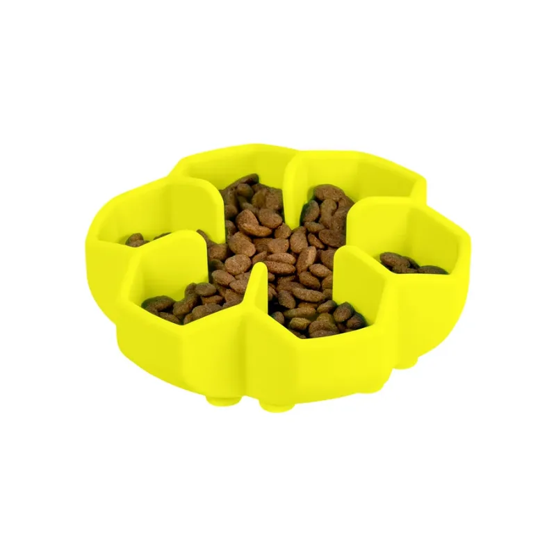 Миска для медленного кормления, 450 мл, желтый WAUDOG Silicone Bowl