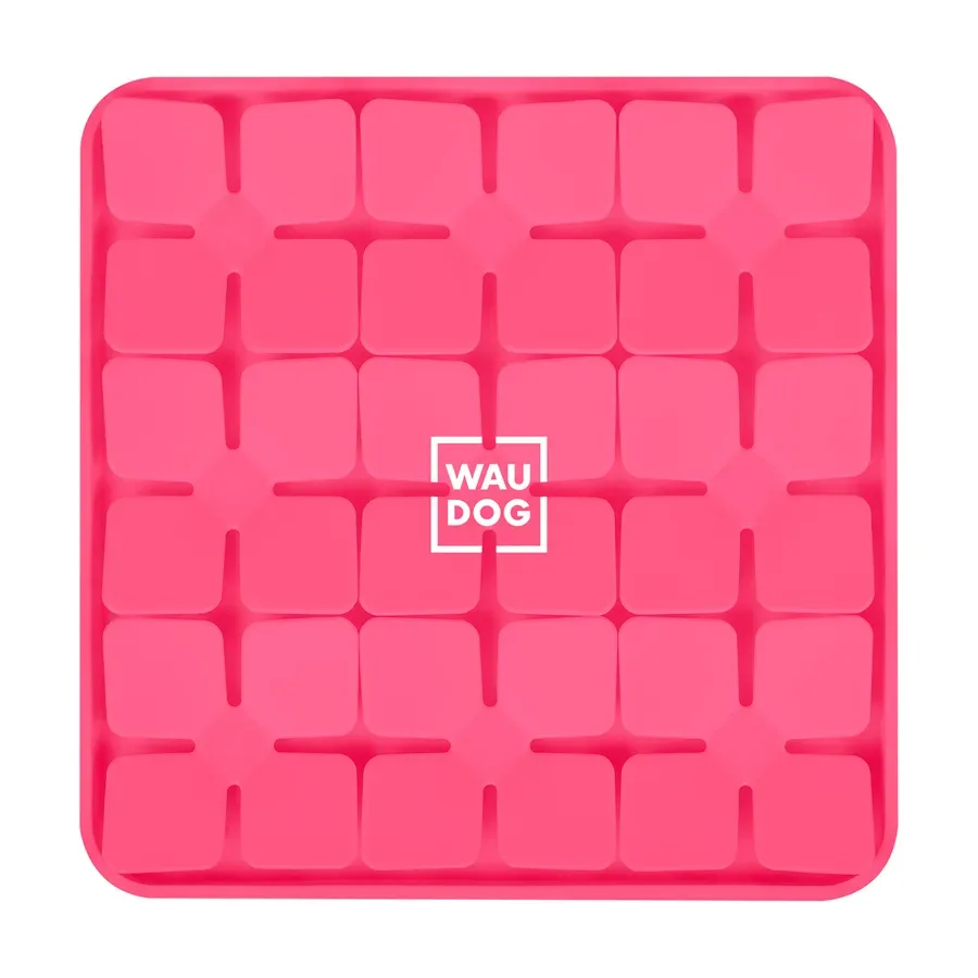 Килимок для пошуку корму, 205х205х17 мм, рожевий WAUDOG Silicone Snuffle Mat