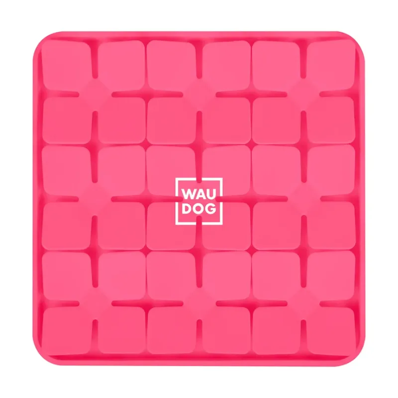 Килимок для пошуку корму, 205х205х17 мм, рожевий WAUDOG Silicone Snuffle Mat