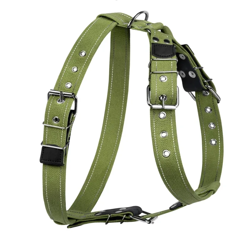 Шлея х/б тесьма Брезент для крупных собак №3, XXL Collar Canvas Harness
