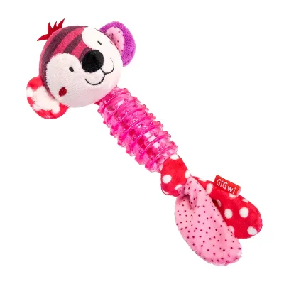 Игрушка для собак Обезьянка с пищалкой, текстиль, резина, 20 см GiGwi Suppa Puppa Monkey Toy