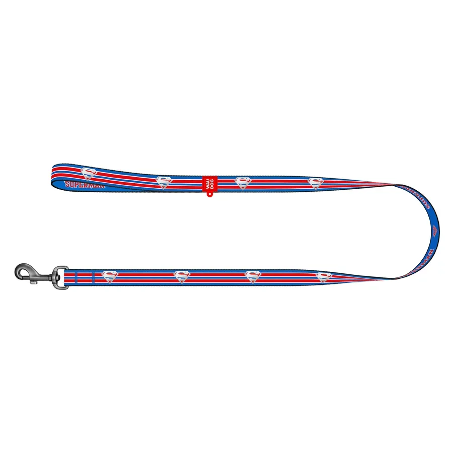 Поводок для собак нейлоновый светоотражающий «Супермен ретро», S WAUDOG Nylon DC Comics Leash Superman Retro