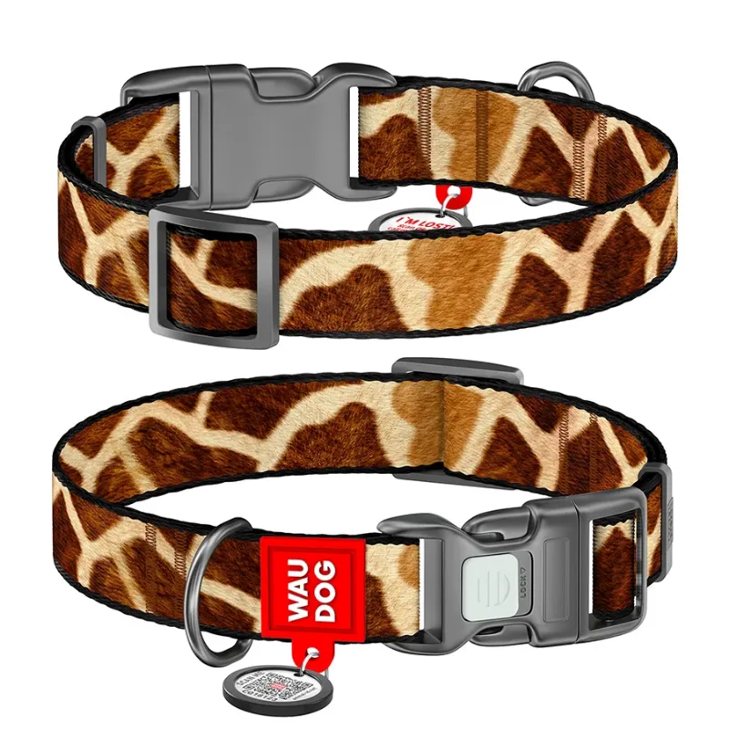 Нашийник для собак нейлоновий «Жираф», XL WAUDOG Nylon Collar Giraffe