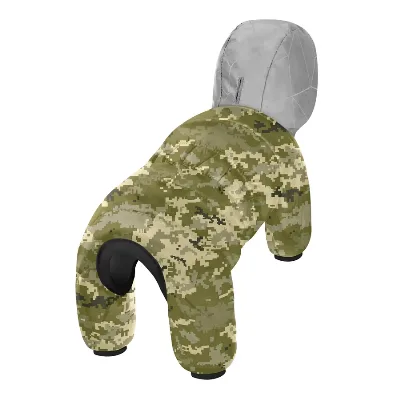 Комбінезон для собак «Мілітарі», S35 WAUDOG Clothes Dog Jumpsuit Military