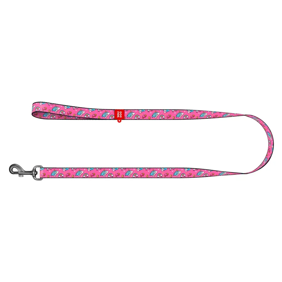 Поводок для собак нейлоновый «Единороги», S WAUDOG Nylon Leash Unicorns