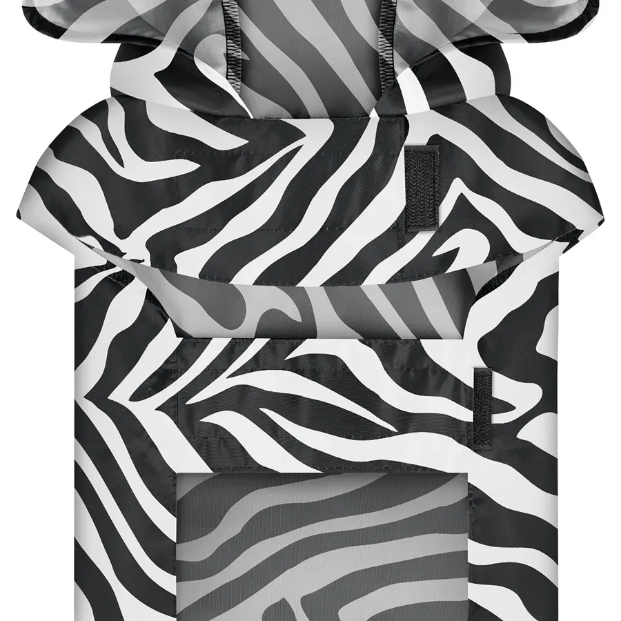 Дощовик-накидка з капюшоном для собак «Зебра», M WAUDOG Clothes Dog Raincoat Zebra