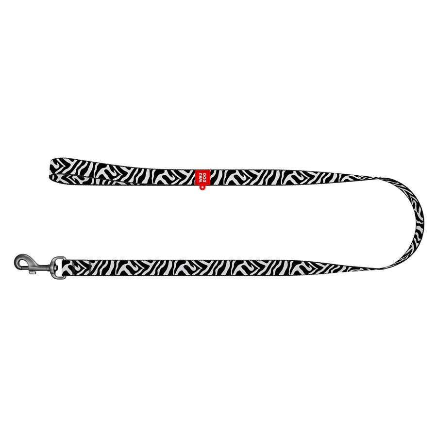 Поводок для собак нейлоновый «Зебра», 20 мм × 122 см, M WAUDOG Nylon Leash Zebra