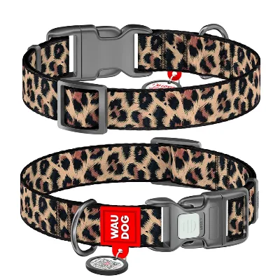 Нашийник для собак нейлоновий «Леопард», S WAUDOG Nylon Collar Leopard