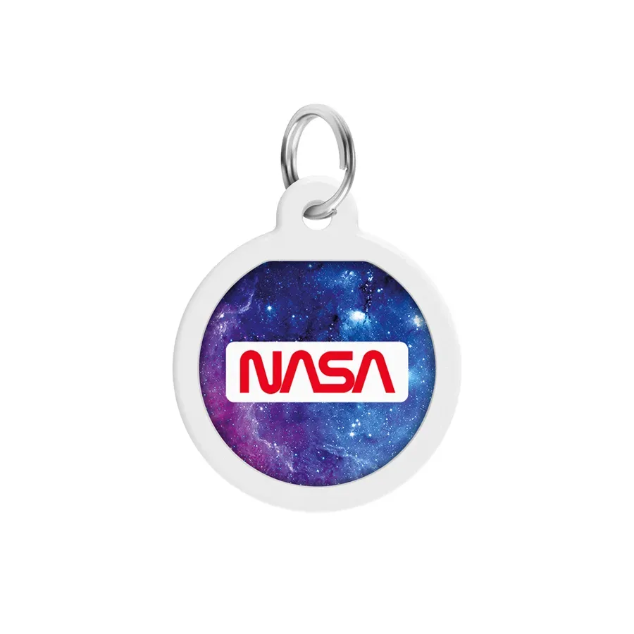 Адресник для собак і котів металевий, коло «NASA21», S WAUDOG Smart ID Tag NASA21