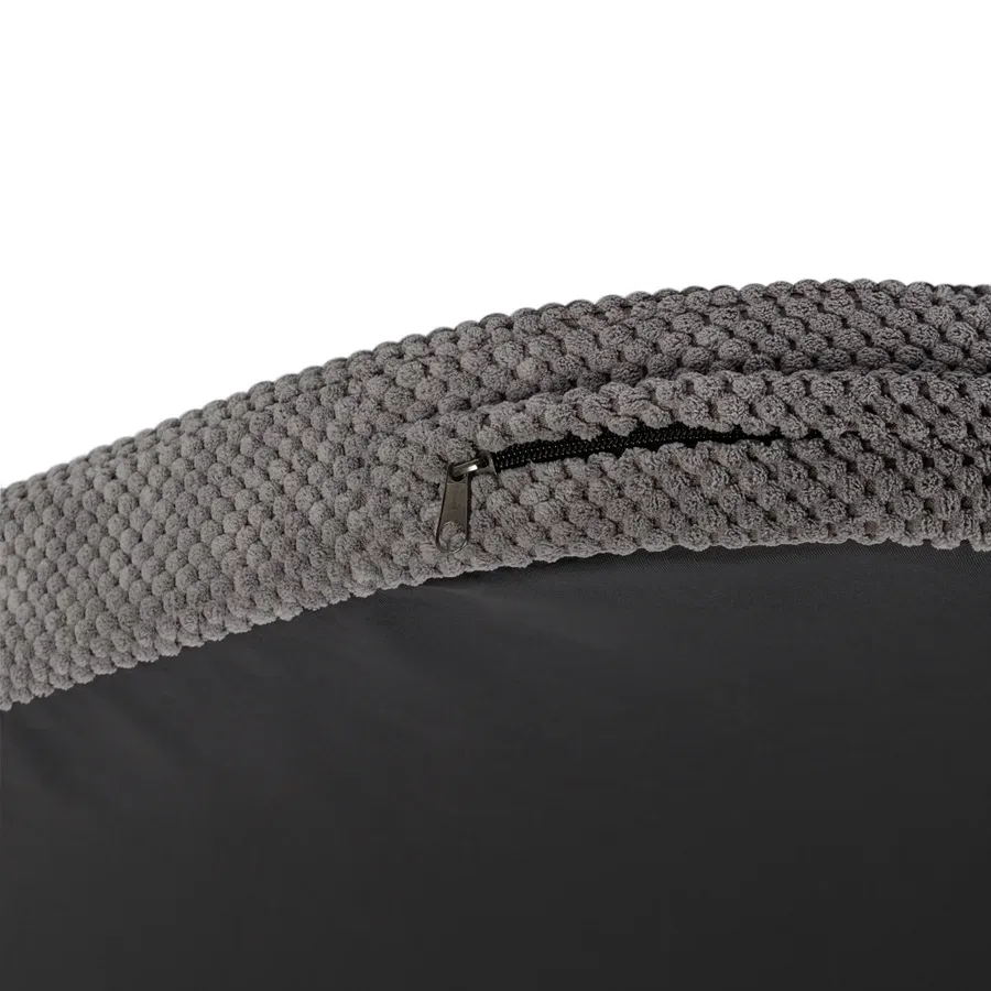Лежанка для собак, Доріс велюр, зі знімним чохлом, L, сірий WAUDOG Relax Pet Bed