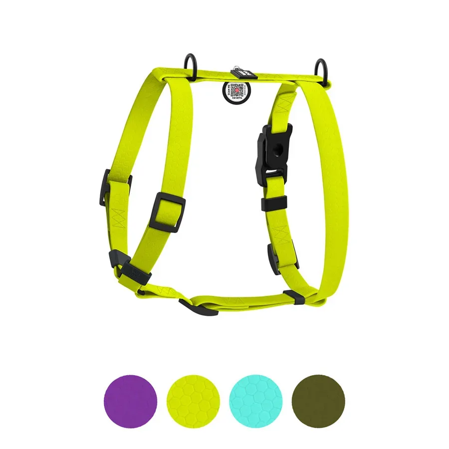 Шлея для собак водостійка анатомічна Н-подібна, S, лимонний WAUDOG Magnet Harness
