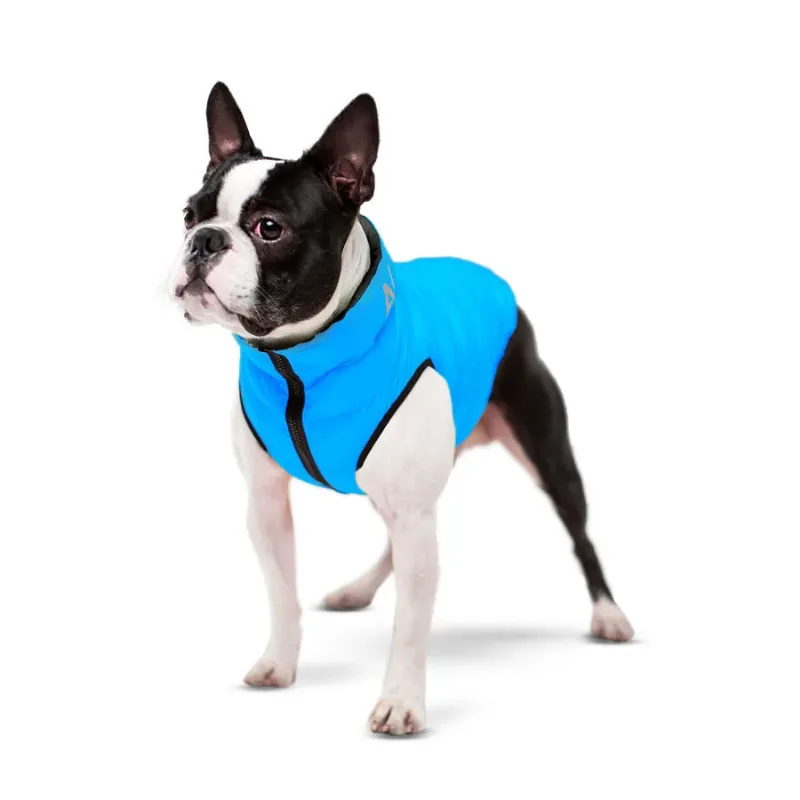 Курточка для собак двусторонняя, S40, черно-голубая AiryVest Dog Jacket