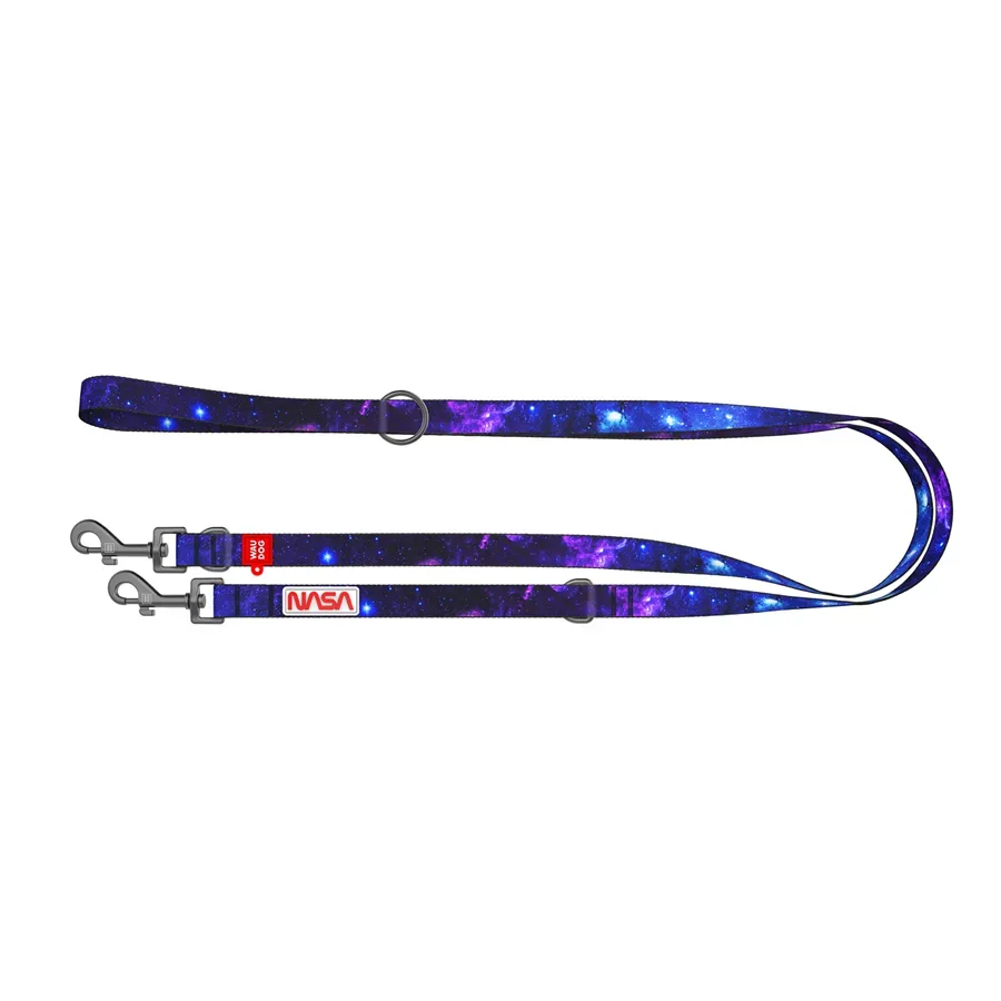 Повідець-перестібка для собак «NASA21», M WAUDOG Nylon Adjustable Leash NASA21