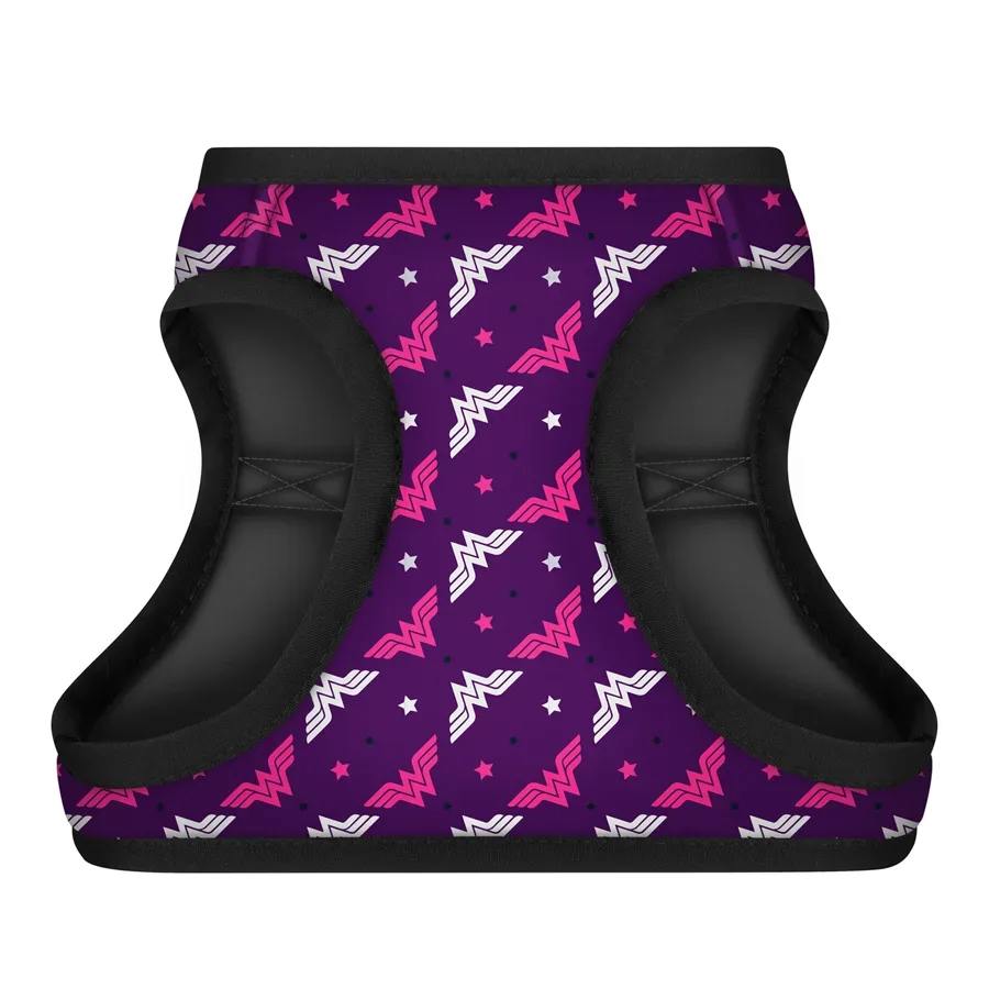 Шлея для собак мягкая «Чудо-женщина фиолет», S2 WAUDOG Clothes Soft Harness Wonder Woman Violet