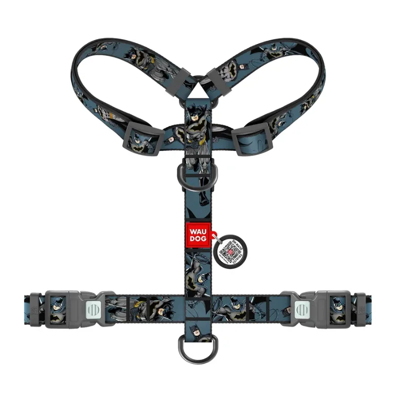 Шлея для собак анатомічна H-подібна «Тінь Бетмена», L WAUDOG Nylon DC Comics Harness Batman Shadow