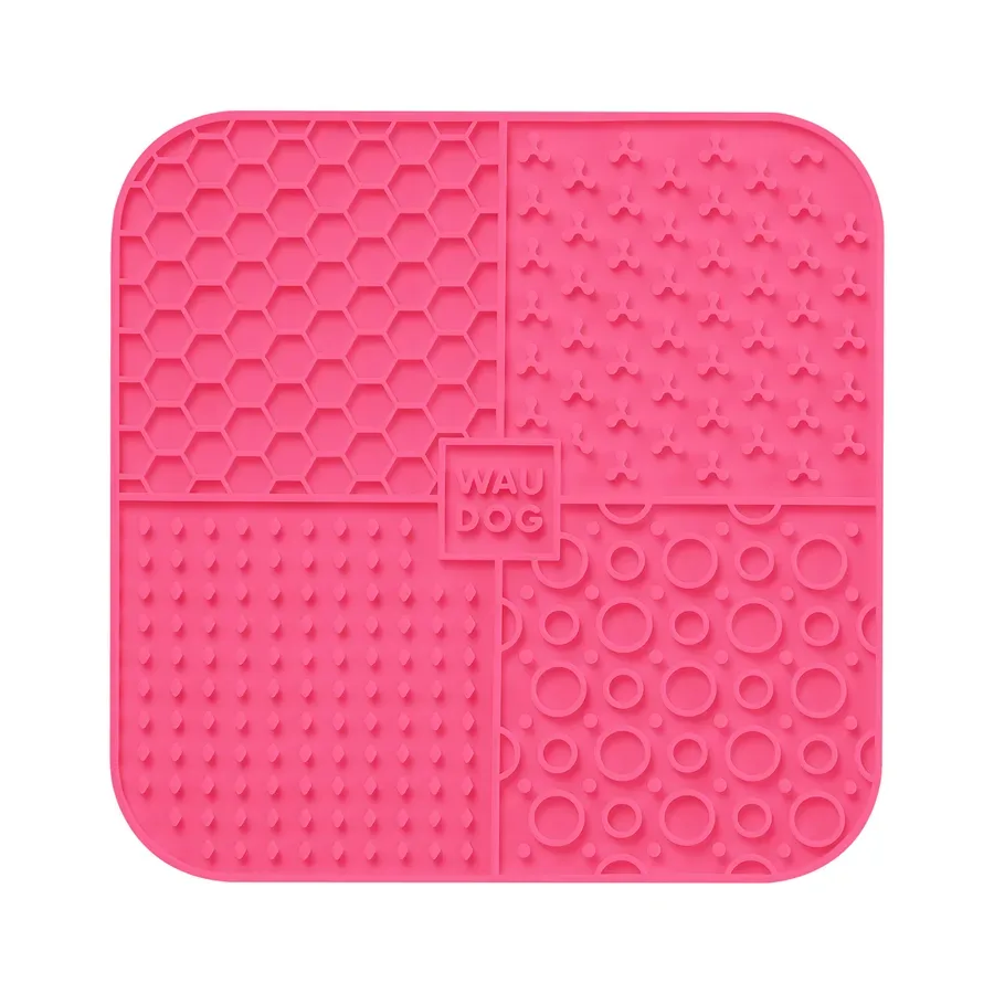 Коврик для слизывания, 190х190х10 мм, розовый WAUDOG Silicone Lick Mat
