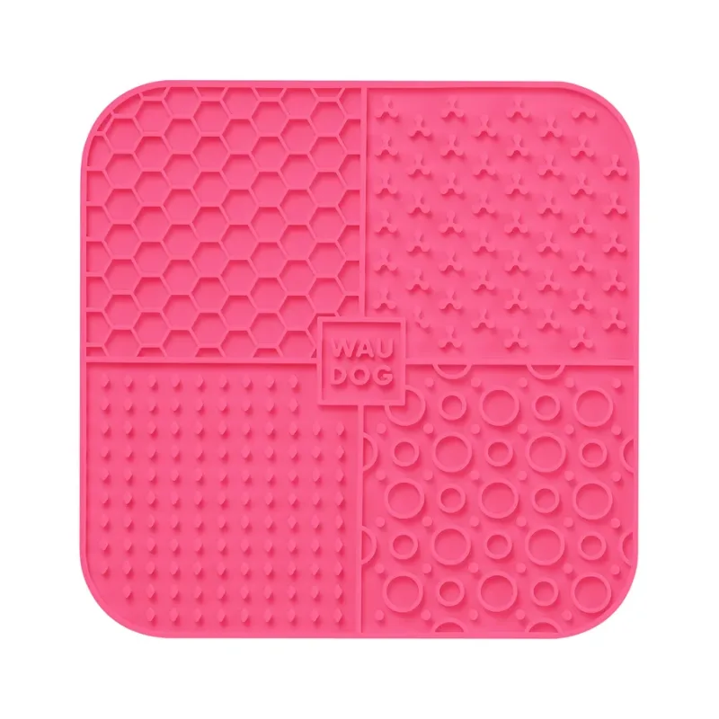 Коврик для слизывания, 190х190х10 мм, розовый WAUDOG Silicone Lick Mat