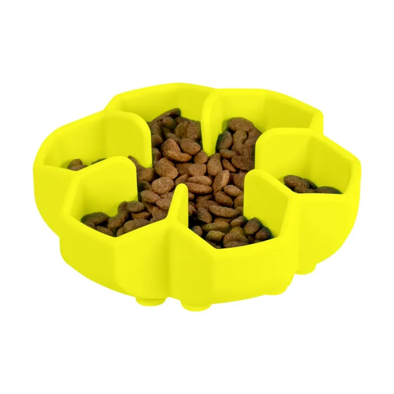 Миска для повільного харчування, 750 мл, жовтий WAUDOG Silicone Bowl