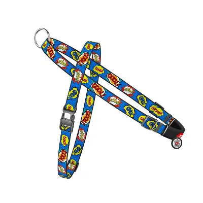 Шлея для собак швидкознімна «ВАУ», L WAUDOG Nylon Harness WOW