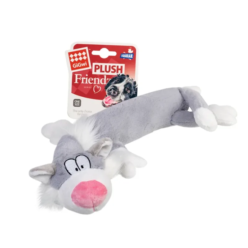 Игрушка для собак Кот с пищалкой, плюш, искусственный мех, 63 см GiGwi Plush Friendz Cat Plush Toy