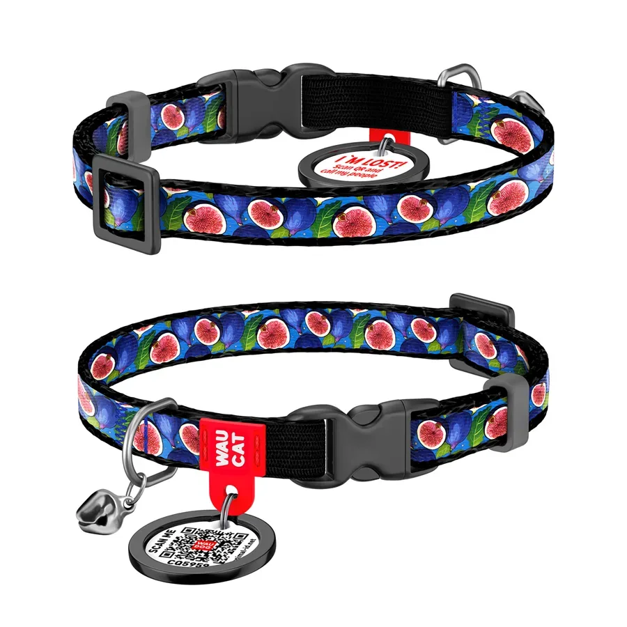 Нашийник для котів нейлоновий «Інжир», XS WAUCAT Nylon Collar Figs