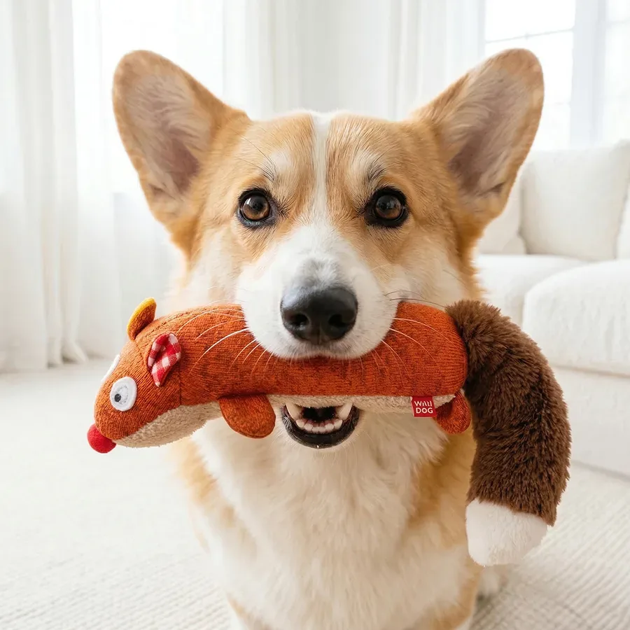 Игрушка для собак Лиса, трикотаж, M WAUDOG Fun Plush Fox Squeaky Toy