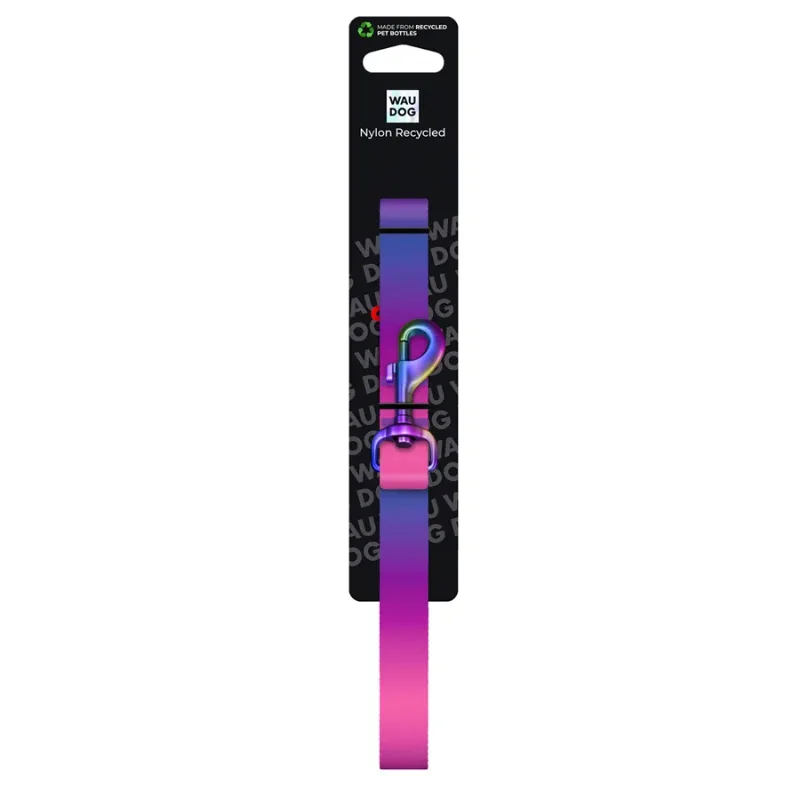 Повідець для собак з нейлону, градієнт, S, фіолетовий WAUDOG Nylon Recycled Leash