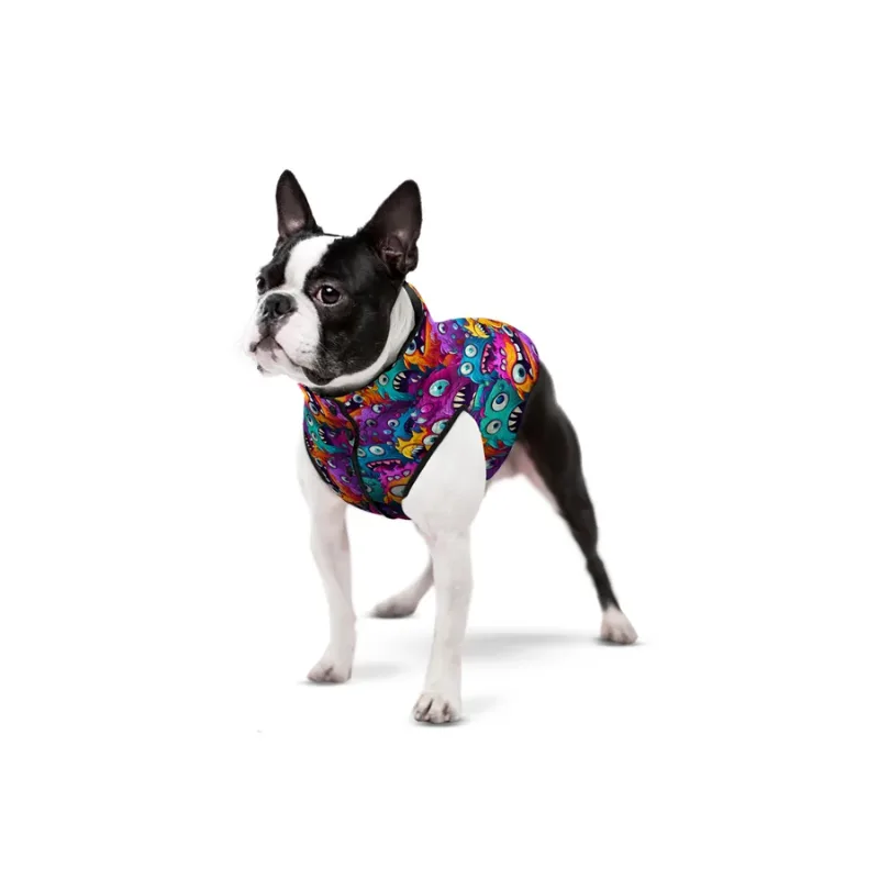 Курточка для собак «Зубасті монстри», L65 WAUDOG Clothes Dog Jacket Toothy Monsters